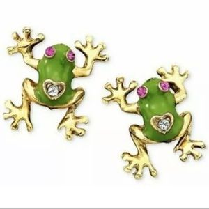 Betsy Johnson frog earrings, Brand new